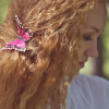 girl with butterflies