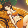 Fiery orange