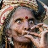 Crazy old woman