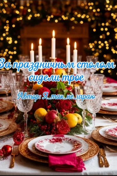 За праздничным столом сидели трое