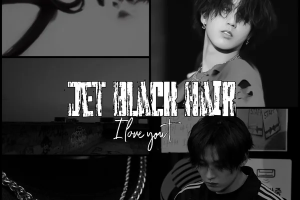 Jet black hair