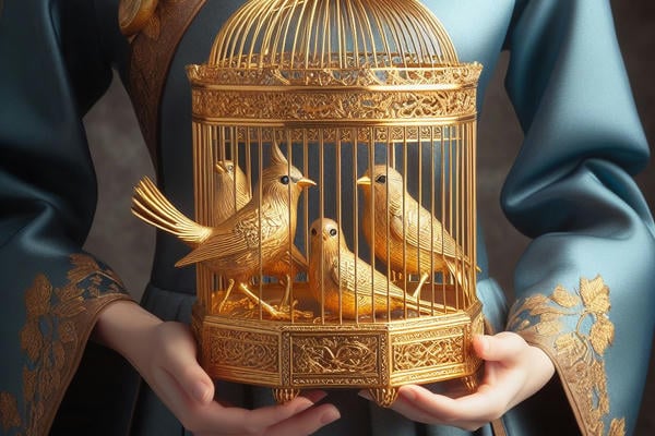 Птицы в клетке