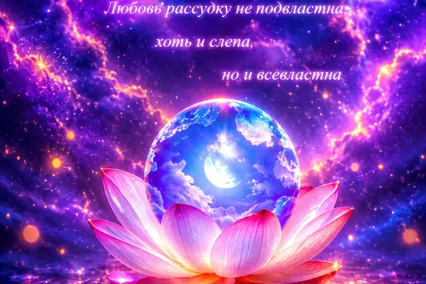 Любовь рассудку не подвластна, хоть и слепа, но и всевластна