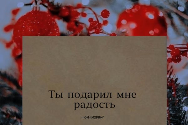 Ты подарил мне радость