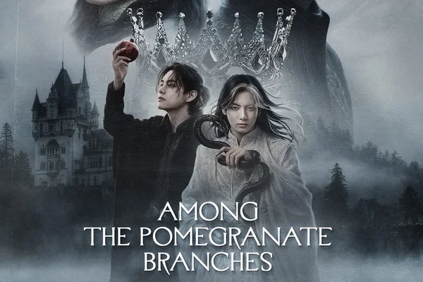 among the pomegranate branches