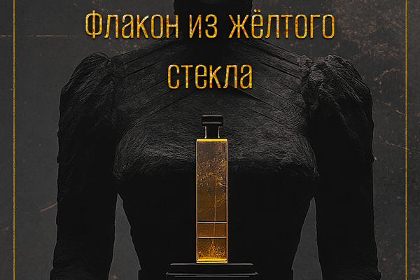 Флакон из жёлтого стекла