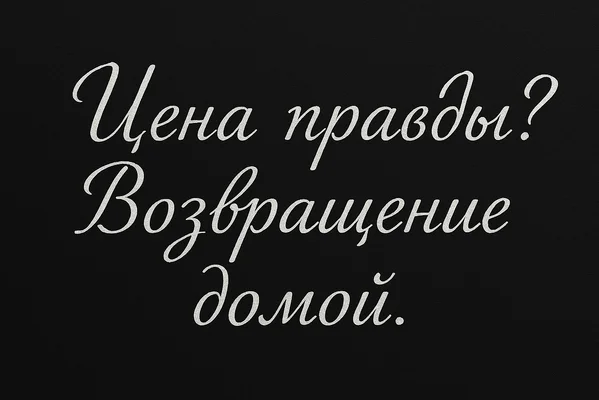 Цена правды? Возвращение домой.