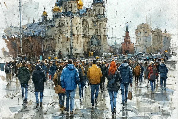 Среди печальных молодых людей