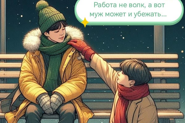 Работа не волк, а вот муж может и убежать...