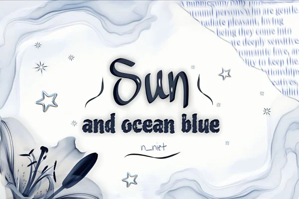 Sun and ocean blue