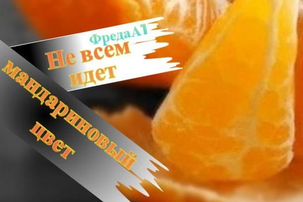 "Не всем идет мандариновый цвет"