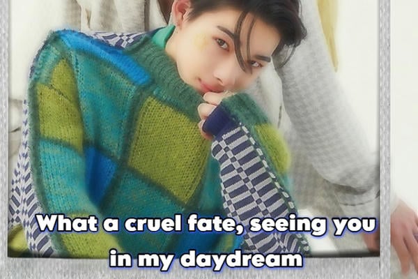 What a cruel fate, seeing you in my daydream