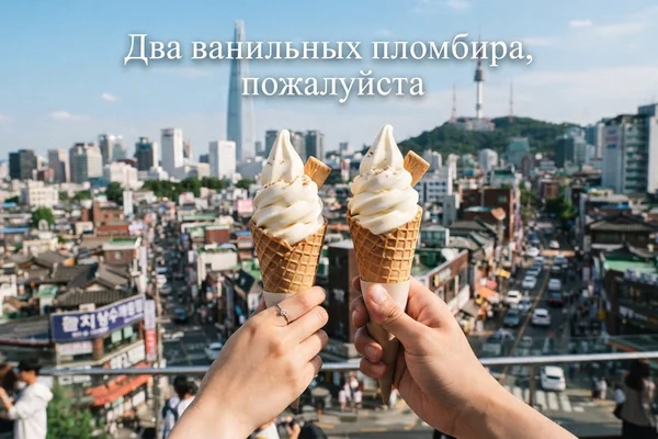 Два ванильных пломбира, пожалуйста