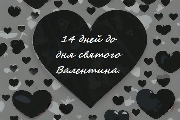 14 дней до дня святого Валентина.