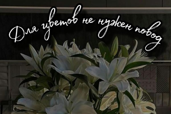 Для цветов не нужен повод