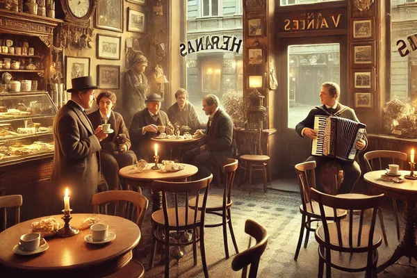 Маленькое кафе в Хернальсе.