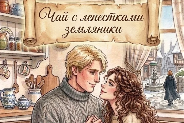 Чай с лепестками земляники