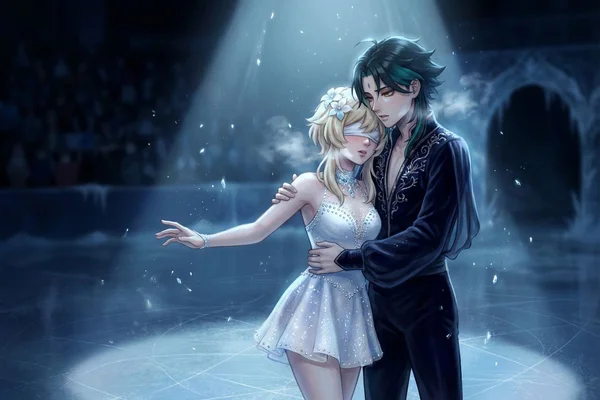 Dance of two hearts on ice