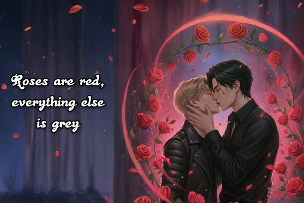 Roses are red, everything else is grey