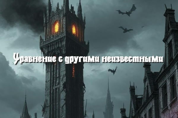 Уравнение с другими неизвестными