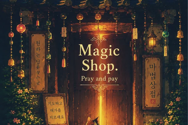 Magic Shop. Pray and pay