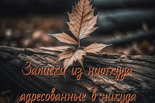 Записки из ниоткуда адресованные в никуда