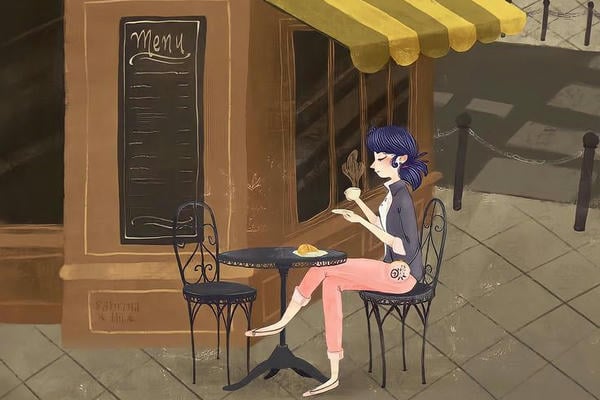 Полдник: хлеб, цветы и кофе
