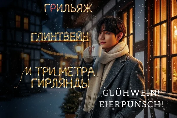 Грильяж. Глинтвейн. И три метра гирлянды.