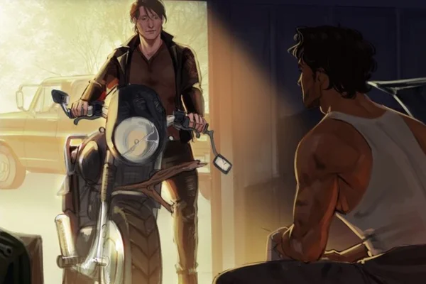 The mechanic's golden hands.
