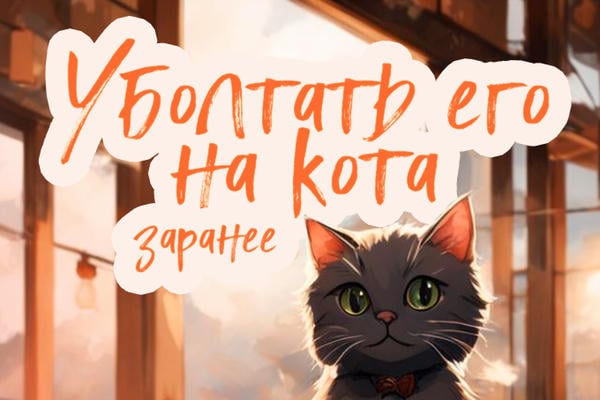 Уболтать его на кота заранее