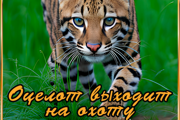 Оцелот выходит на охоту